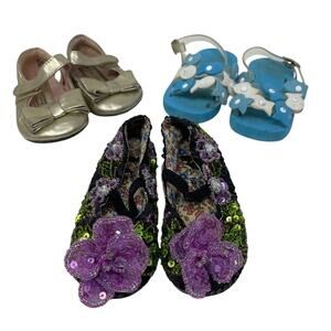 3 Pair Shoes Fairy Dreams, OshKosh & Unbranded Toddler 4